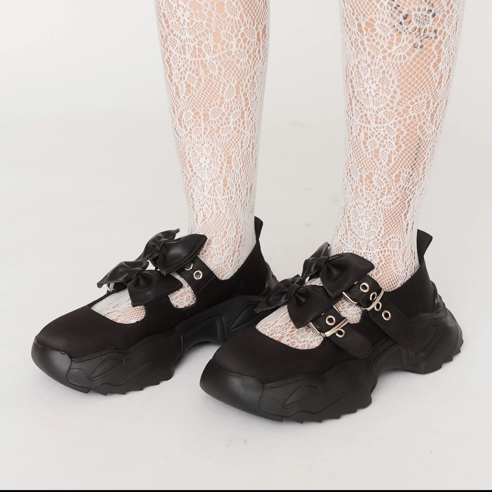 Lazy Oaf big bow Mary Janes